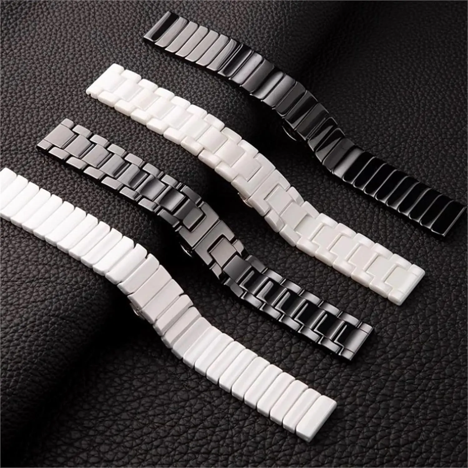 Ceramic Watch Band Stainless Steel Removable 20mm Quick Release Watch Strap Men Women Universal Wristband