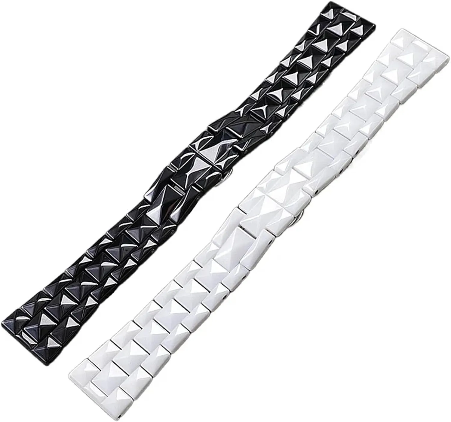 Ceramic Watch Band Stainless Steel Removable 20mm Quick Release Watch Strap Men Women Universal Wristband