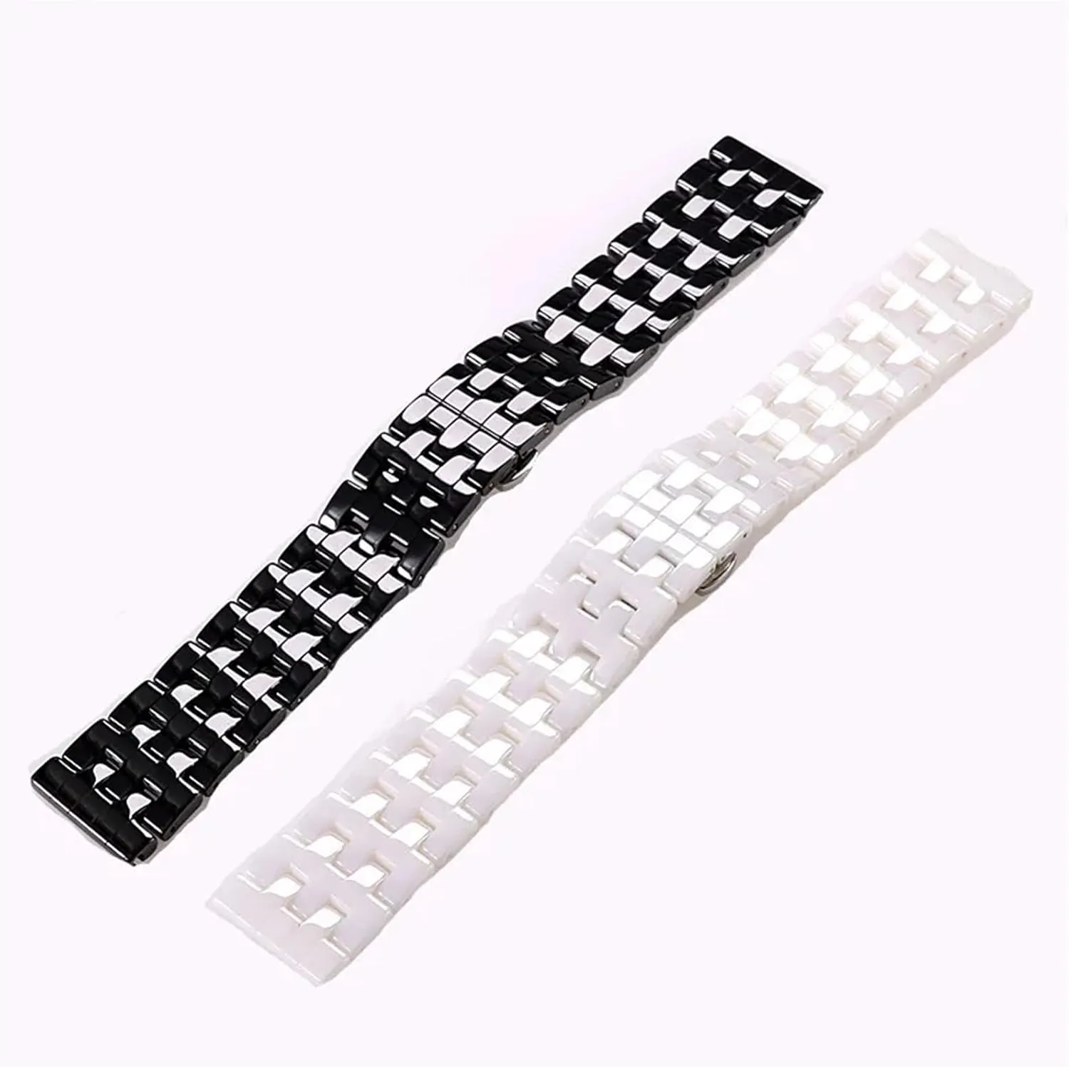 Ceramic Watch Band Stainless Steel Removable 20mm Quick Release Watch Strap Men Women Universal Wristband