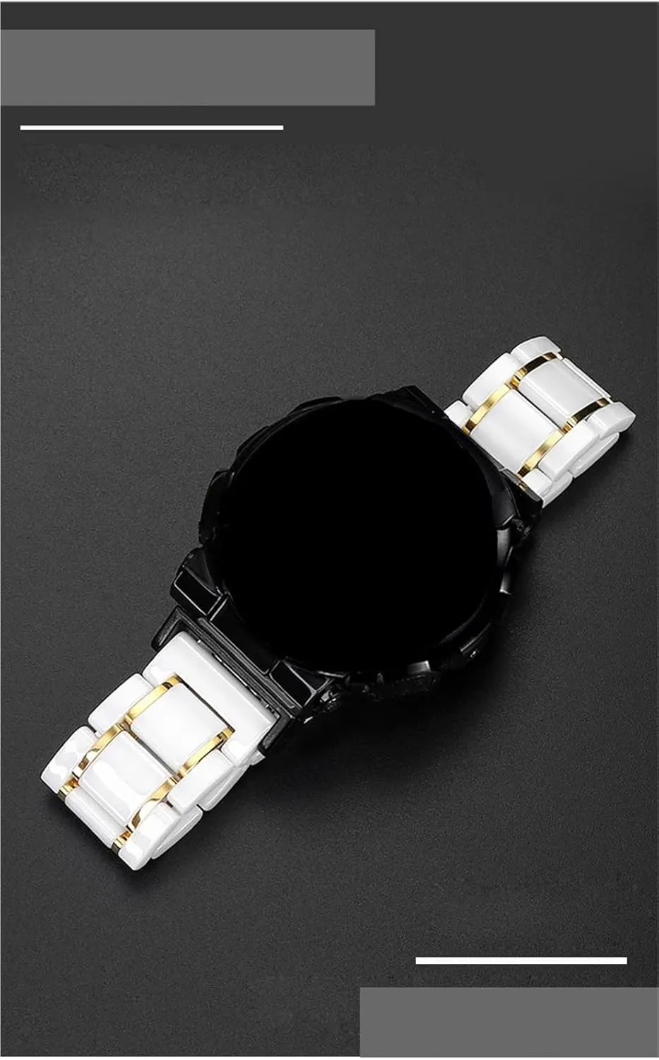 Ceramics Stainless Steel Watch Strap Removable Replacement Metal Bands Men Women Universal 16mm Wristband
