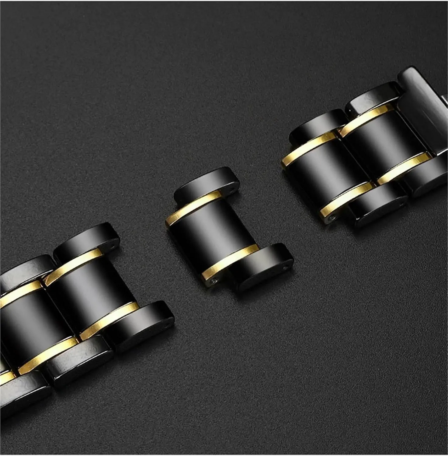 Ceramics Stainless Steel Watch Strap Removable Replacement Metal Bands Men Women Universal 16mm Wristband