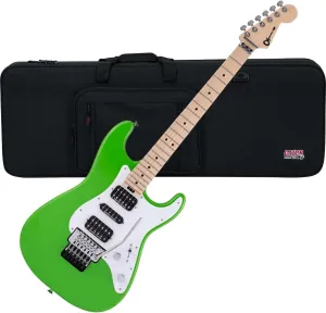 Charvel Pro-Mod So-Cal Style 1 HSH FR, Slime Green, Maple Fingerboard, Gator Lightweight Case Bundle