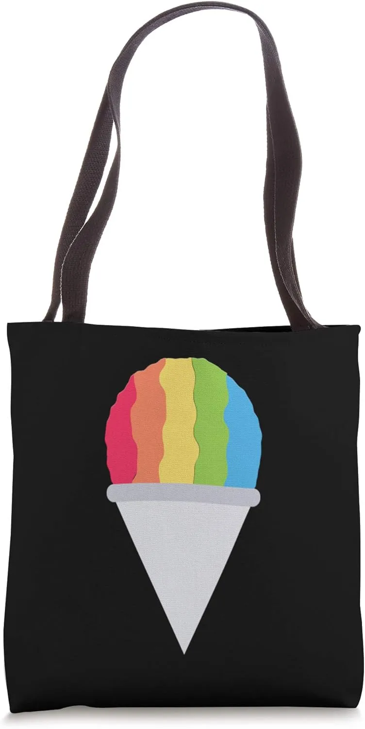 Cherry-Red Syrup Flavored Snow Cone Mound of Shaved Ice Tote Bag