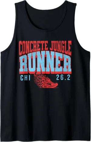 Chicago concrete jungle Runner Marathon 26.2 miles club Tank Top