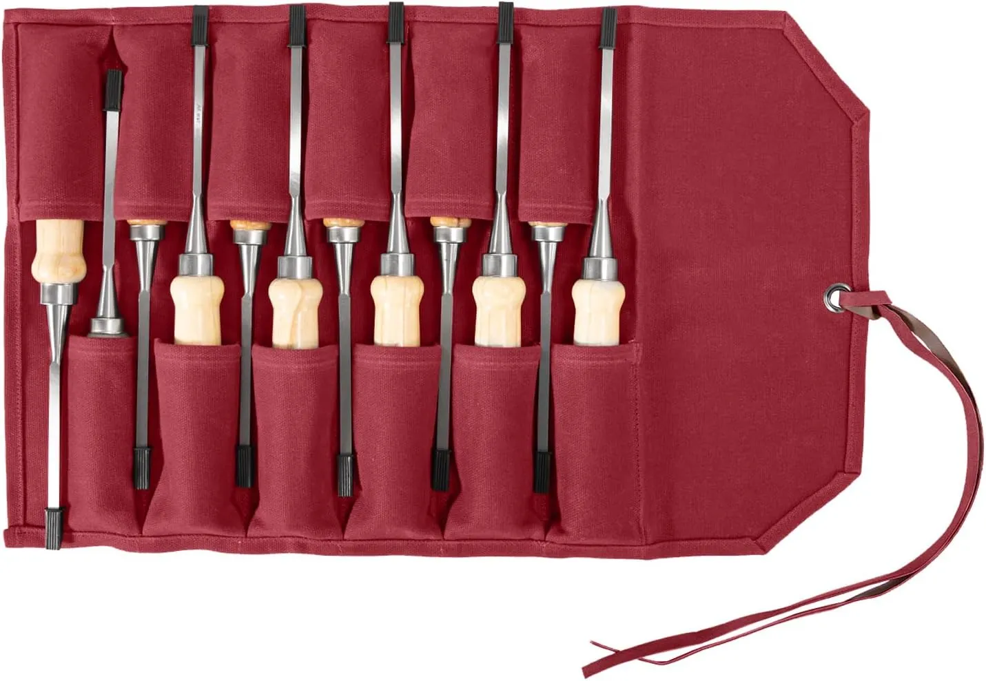 Chisel Roll,12 Pockets Roll Up Tool Pouch,Waxed Canvas Small Tool Roll Organizer and Wrench Roll Up Pouch,Store Chisel,Wrench,Pliers,Carving Knife,Best Gifts Bag for Carpenter