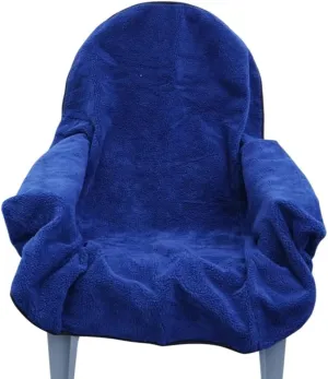 CITYBONFIRES The Chair Blanket – Reversible, Waterproof & Sherpa-Lined - Original Patio Chair Cover – Ideal for homes, decks, and outdoor furniture covers. Soft, Warm, Compact with Carry Pouch – Navy.