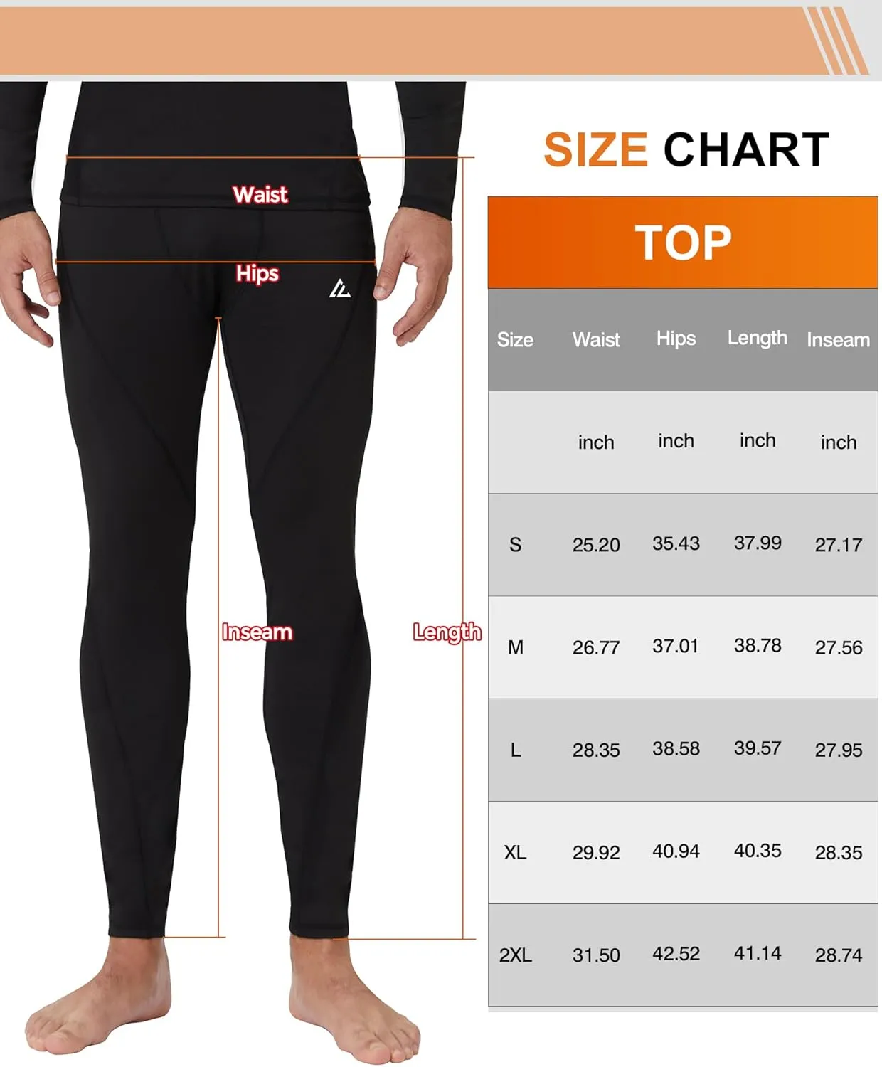 CL convallaria 1 2 4 Pack Mens Thermal Underwear Long Johns Compression Pants Athletic Leggings Base Layer Bottoms