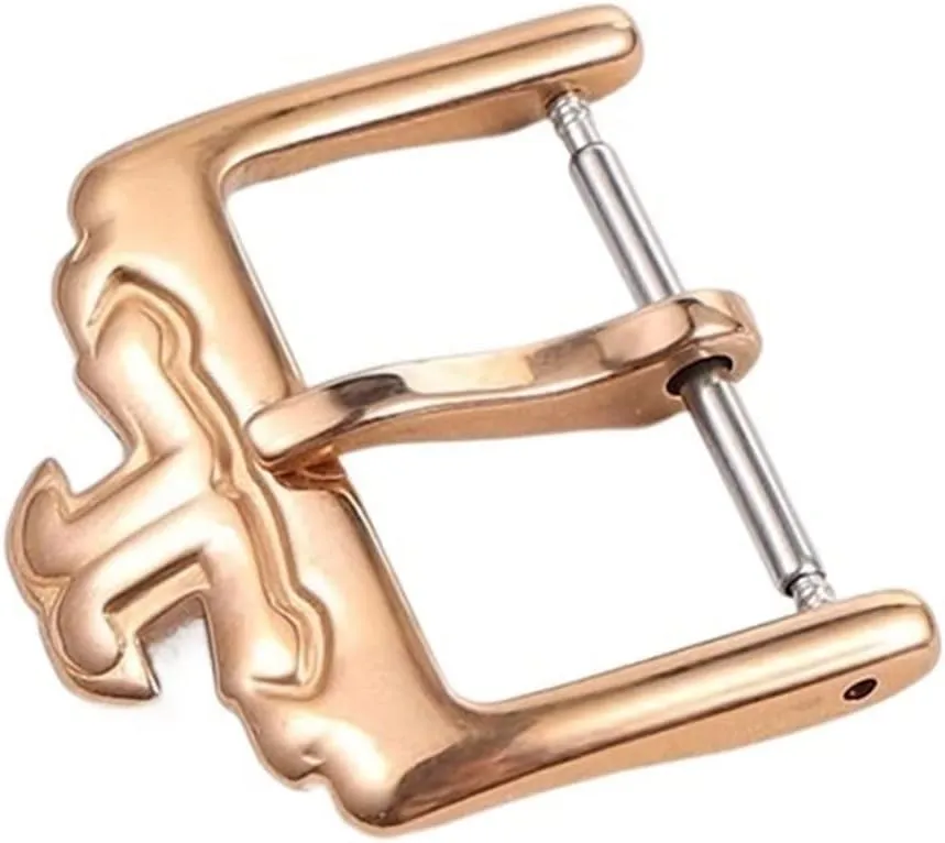Classic 18mm Silver Gold Rosegold Pin Stainless Steel Deployment Clasp Folding Buckle for Jaeger-lecoultre Watchband (Color : Rose Gold, Size : 18mm)