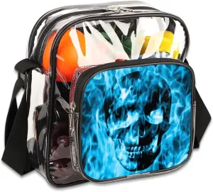 Clear Crossbody Bag Stadium Approved for Women and Men Transparent Messenger Shoulder Bag Clear Purse Bag