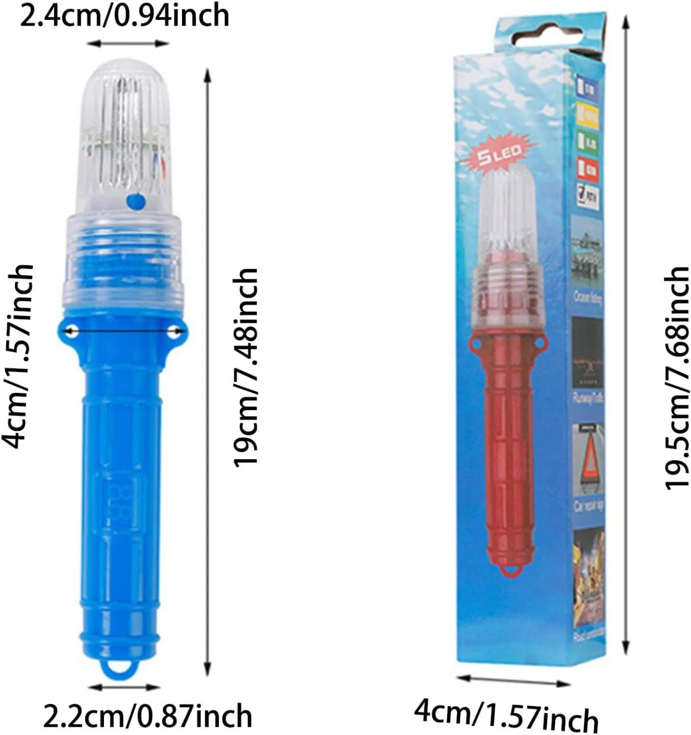 Coast Guard Approved Boat Flares - Waterproof Marine Emergency Signals for Boats Fishing Nets & Survival Kits (5PC)