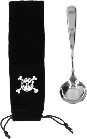 Coffee Cup Spoon, Stainless Steel Dessert Spoon, Tea Spoons with Storage Bag for Milk Foam, Desserts, Cakes, and Ice Cream.(Sier)