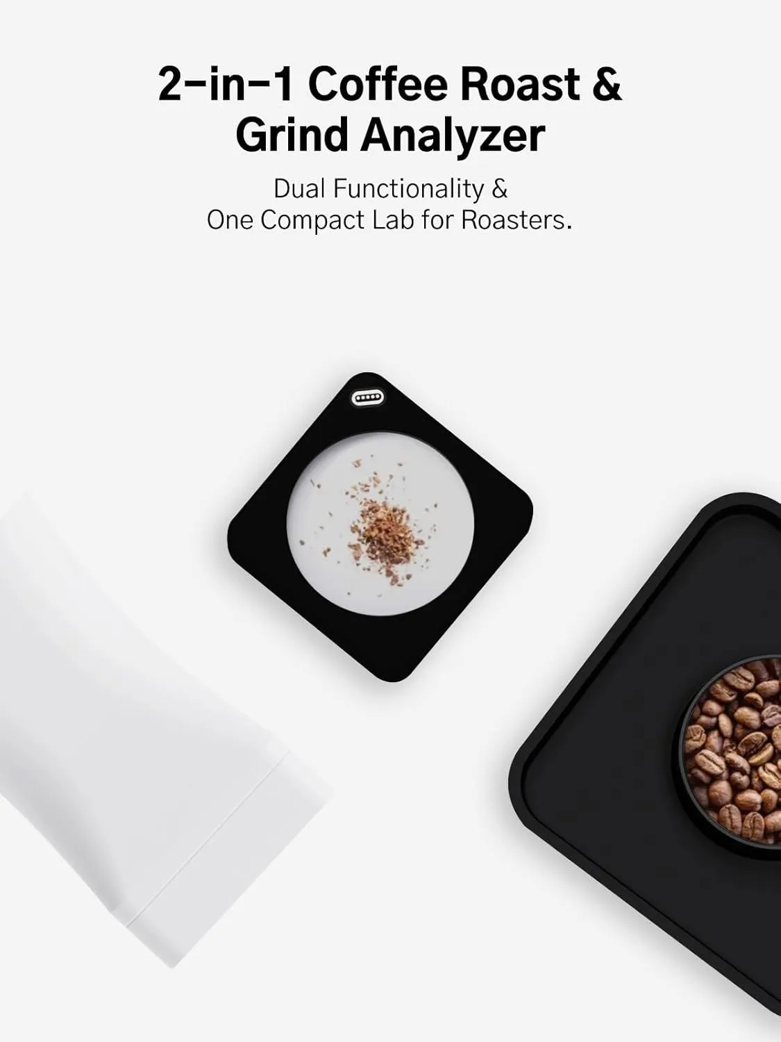 Coffee Roast Degree and Particle Size Analyzer 2-in-1 – NIR Imaging, Auto Vibration Sampling, 0-150 Agtron Range, SDK & OTA Support, Ideal for Roasters, Baristas, and Coffee Enthusiasts