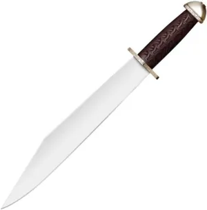 Cold Steel Sax Knife with Leather Sheath, Chieftan's Sax, One Size