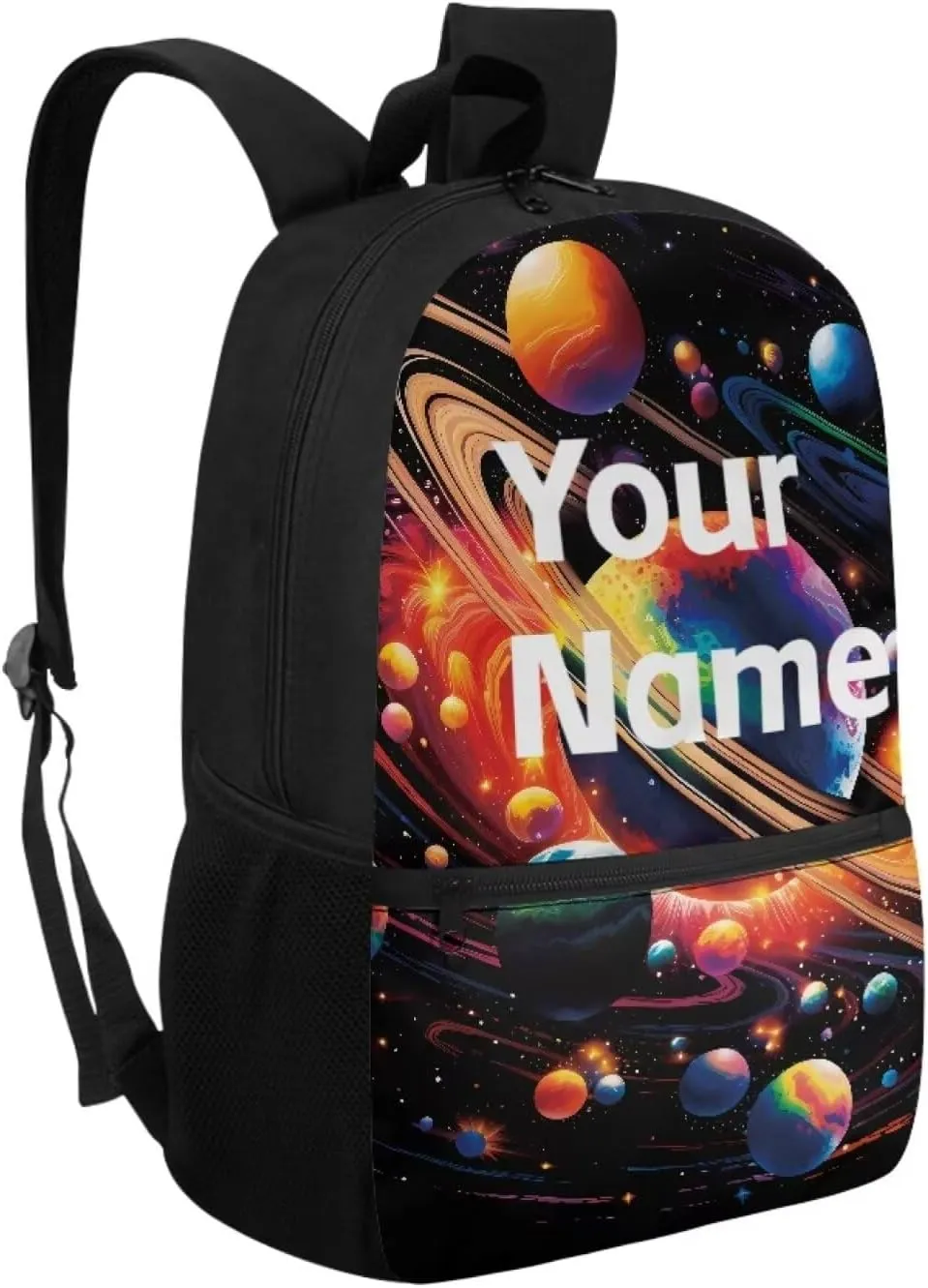 Coldinair Personalized Backpack for Boys Girls Outer Space Planet Custom Schoo Bag Child Kids Bookbag Kindergarten Preschool Elementary School Bag Student Back Pack Travel Bag Laptop Bag