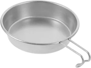 Collapsible Camping Bowl Portable Stainless Steel Soup Bowl with Handle Camping Dinnerware