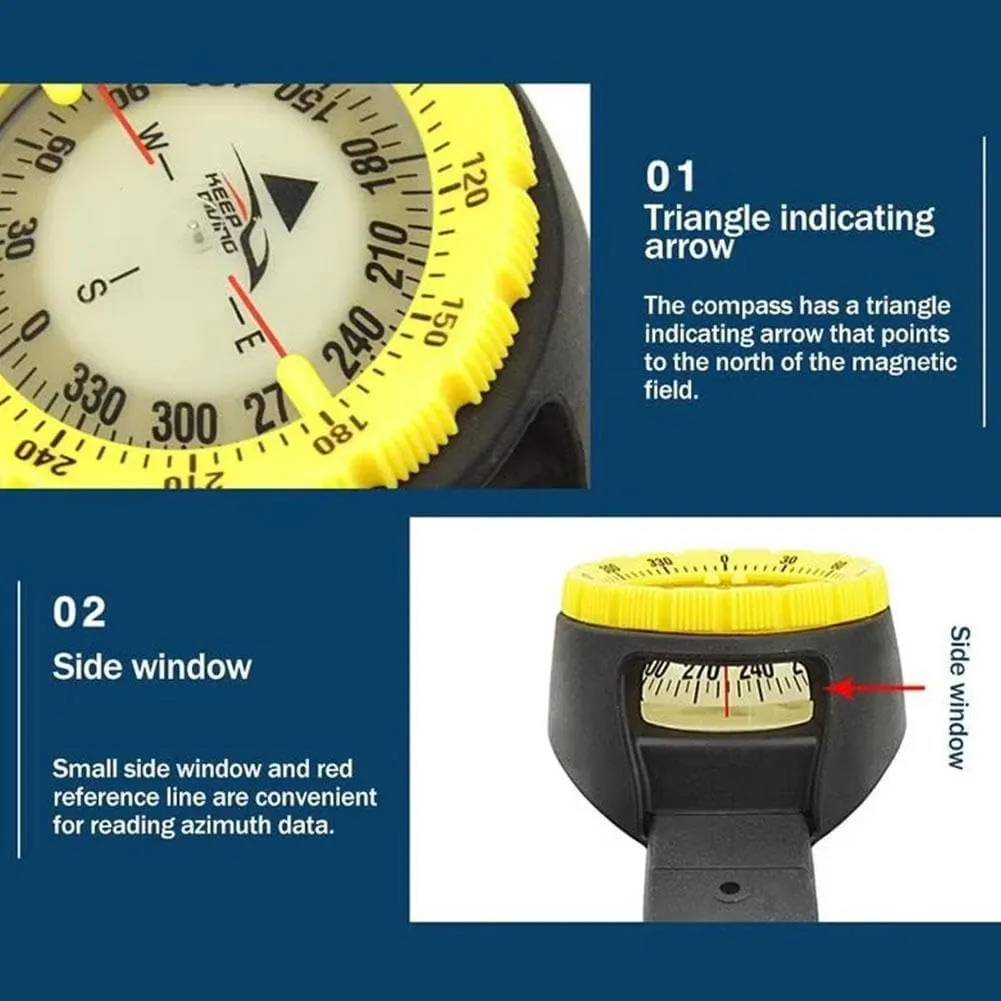 Compass Digital Compass Dive Compass Wrist Compass Marine Compass for Outdoor Sports Diving Survival Emergency