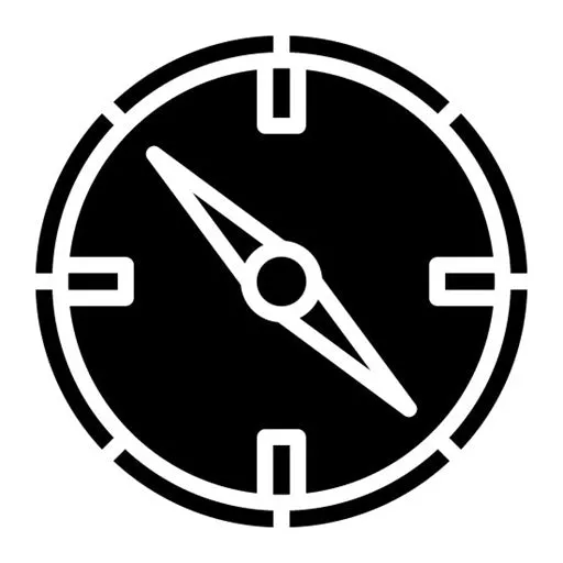 Compass Sensor Glyph Icon