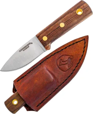 Condor Tool & Knife Compact Kephart Knife - 1095 High-Carbon Steel Blade - Ergonomic Walnut Handle - Premium Handcrafted Leather Sheath - Ideal for Survival, Camping, and Outdoor Adventures