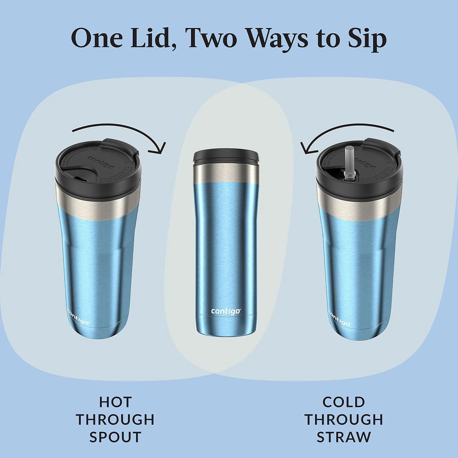 Contigo Dark Ice Beverage|Water Bottles, 24 oz