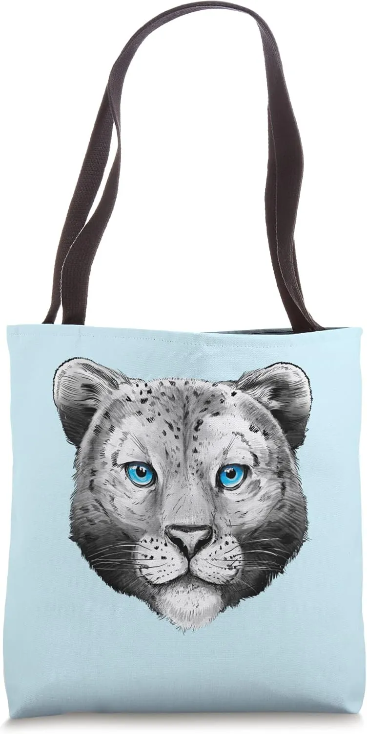 Cool Snow Leopard Leopards Predatory Cat Predator Ice Russia Tote Bag