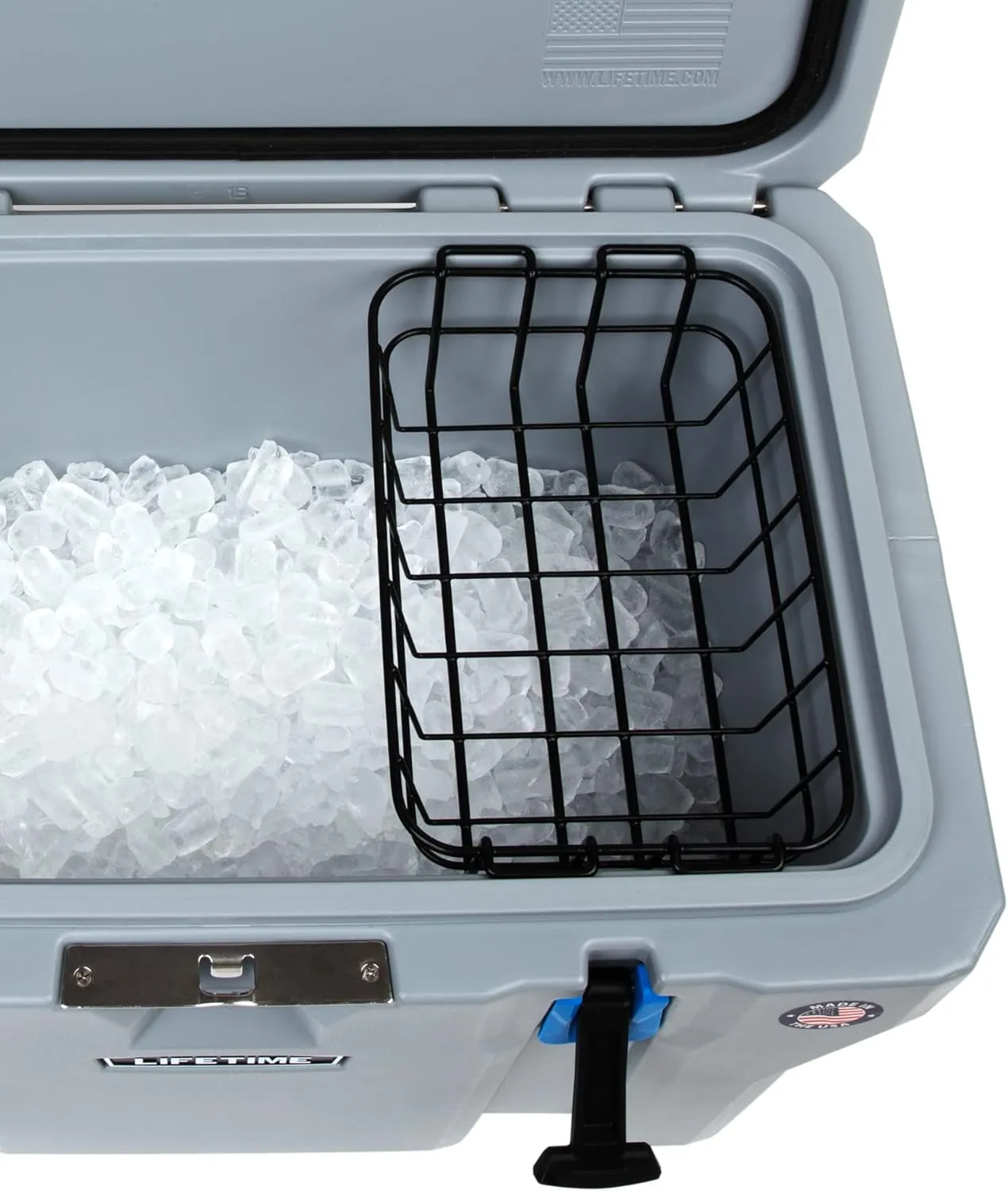 Cooler Basket for Lifetime 77 Qt, 115 Qt, or Ozark Trail 73 Quart Ice Chest - Wire Rack Mounts Inside - Cooler Accessories for Lifetime and Ozark Trail