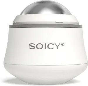 Cooling Face Roller Metal Ice Roller for Home Use 360 Degree Rotate Frozen Face Ice Roller for Eye Steel Ball Massager Skin Clam Roller Travel Beauty Tool-White