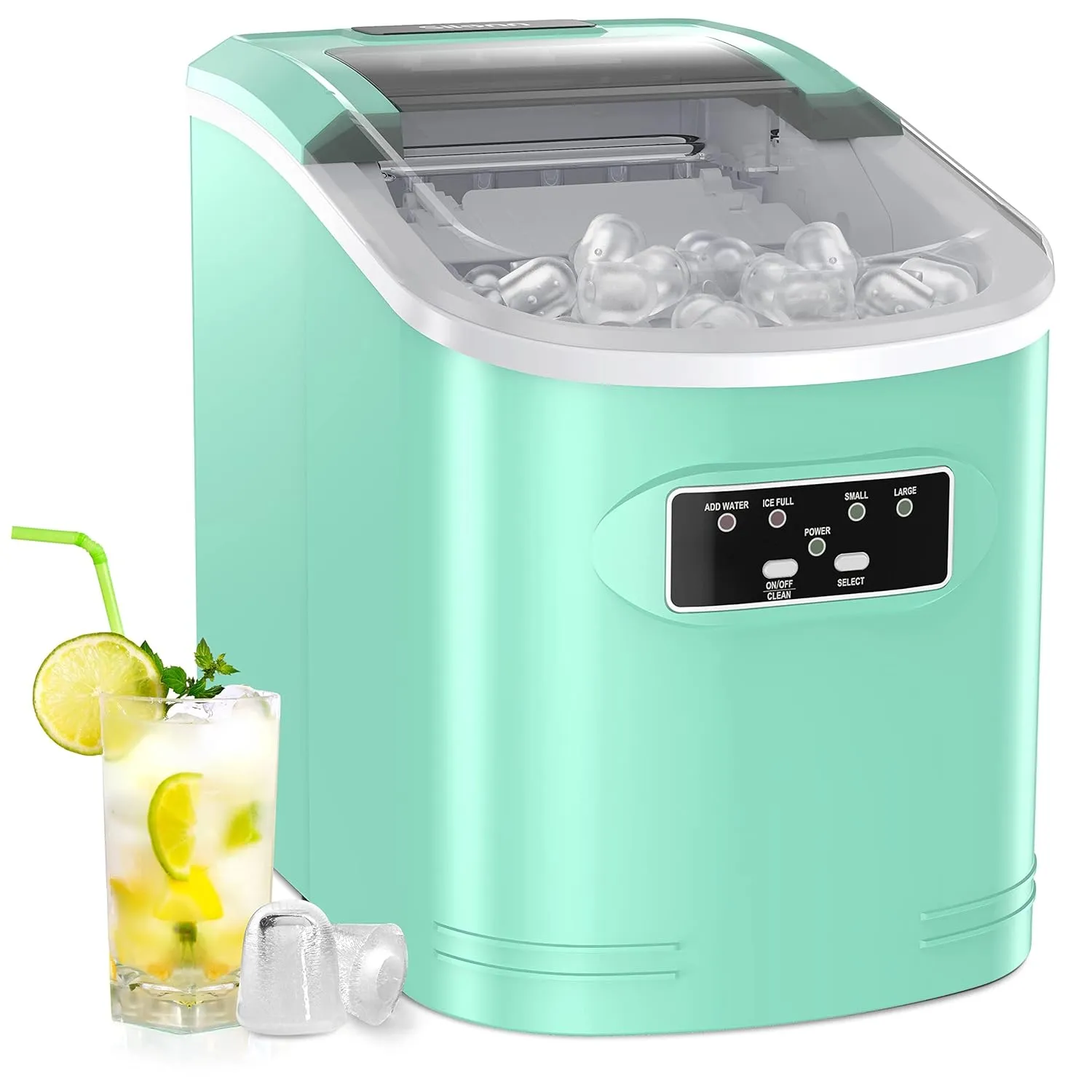 Countertop Ice Maker Machine, 9 Cubes Ready in 6 Mins