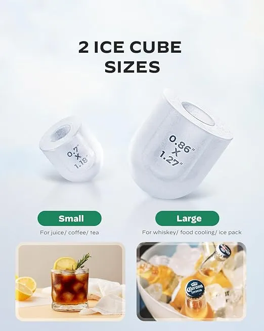 Countertop Ice Maker Machine, 9 Cubes Ready in 6 Mins