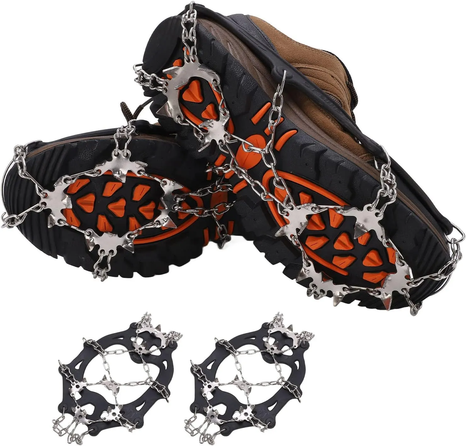 Crampons for Shoes, Ice Cleats Snow Grips for Shoes Stainless Steel Spikes