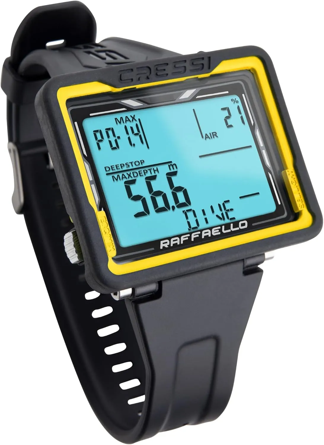 Cressi Scuba Dive Computer, Digital Compass, 3 Dive Modes, Wide Screen, Easy-to-Read Display - Raffaello: Made in Italy
