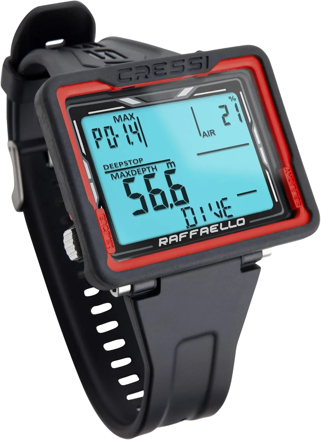 Cressi Scuba Dive Computer, Digital Compass, 3 Dive Modes, Wide Screen, Easy-to-Read Display - Raffaello: Made in Italy