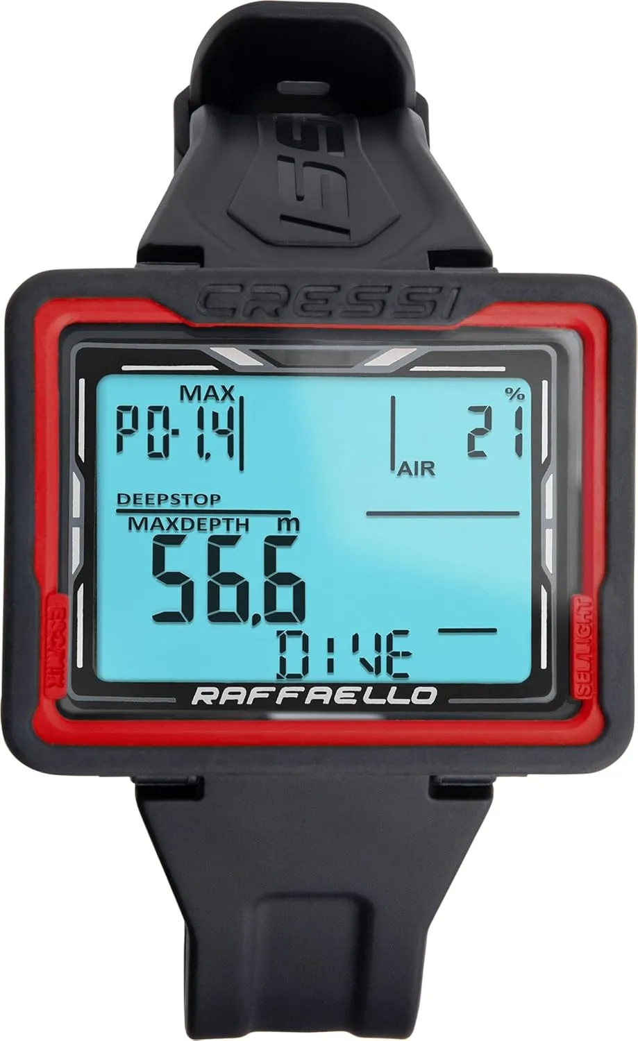 Cressi Scuba Dive Computer, Digital Compass, 3 Dive Modes, Wide Screen, Easy-to-Read Display - Raffaello: Made in Italy