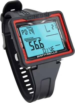 Cressi Scuba Dive Computer, Digital Compass, 3 Dive Modes, Wide Screen, Easy-to-Read Display - Raffaello: Made in Italy