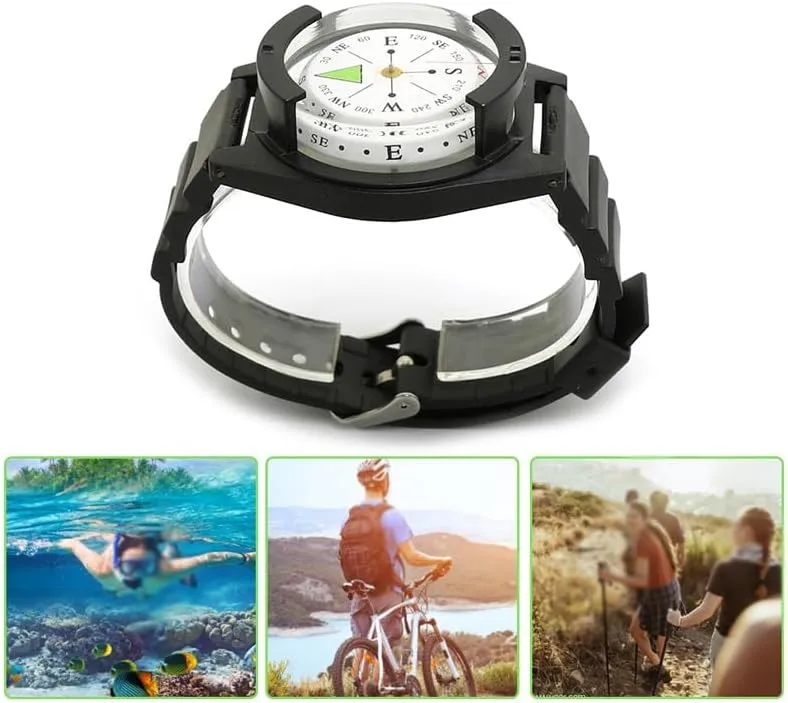 CSCDD Outdoor Survival Watch Strap Compass Outdoor Orienteering Hiking Equipment