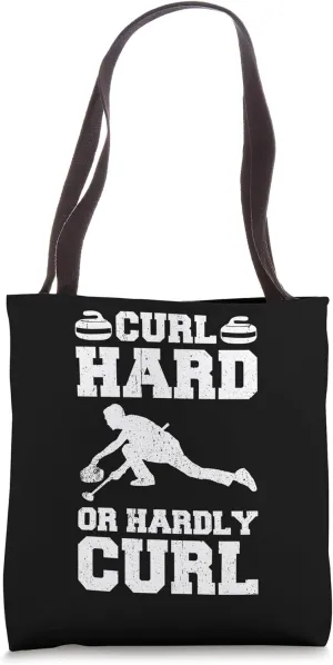 Curling Curl Hard Or Hardly Curl Tote Bag