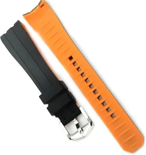 Curved End Diving Silicone Watch Bracelet For Omega Rubber Strap For Seiko Wristband For Tissot Watch Band For Tudor