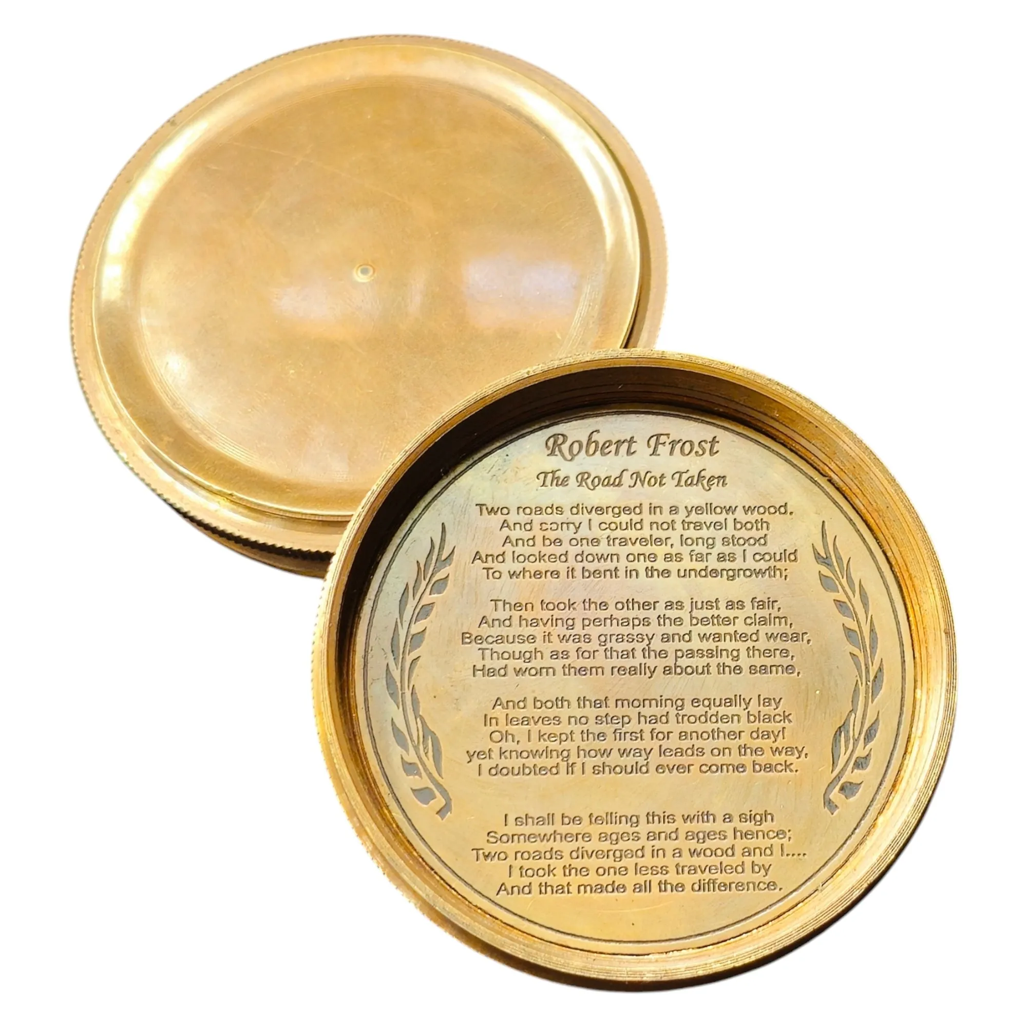 Customisable Calendar Compass with Wooden Box | Personalised Brass Gift