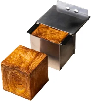 CV1 Stainless Steel Cube Baking Mold 60x60x60mm with Stainless Steel Lid