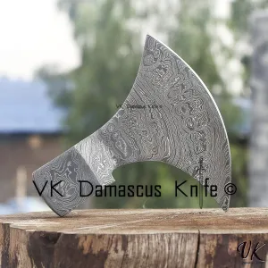 Damascus Axe Head - Viking Axe Head Only, Camping Hatchet Head for Making Wood Splitting Axe for Wood Cutting Axes and Hatchets 3007