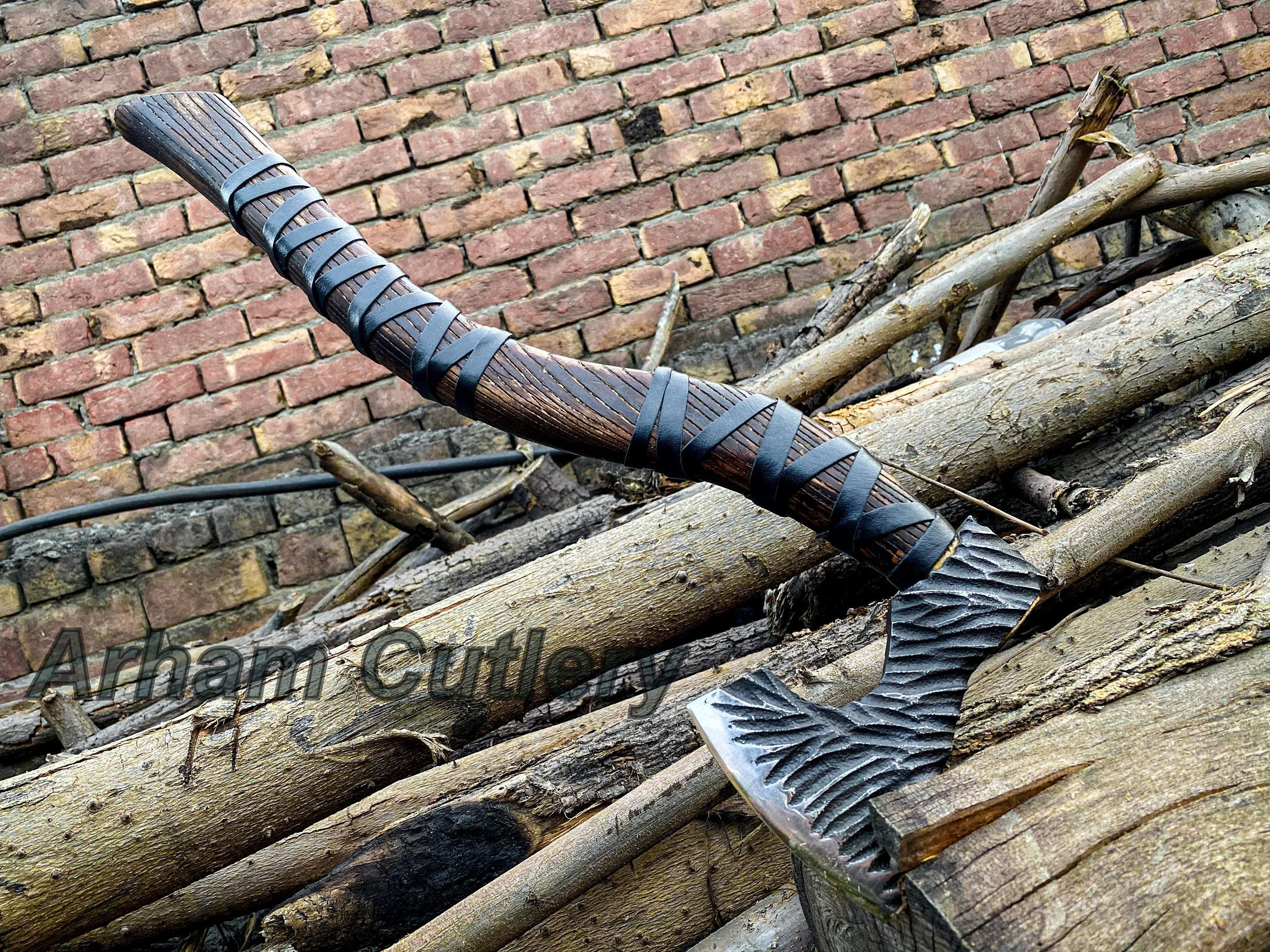 Damascus Steel Viking Battle Axe