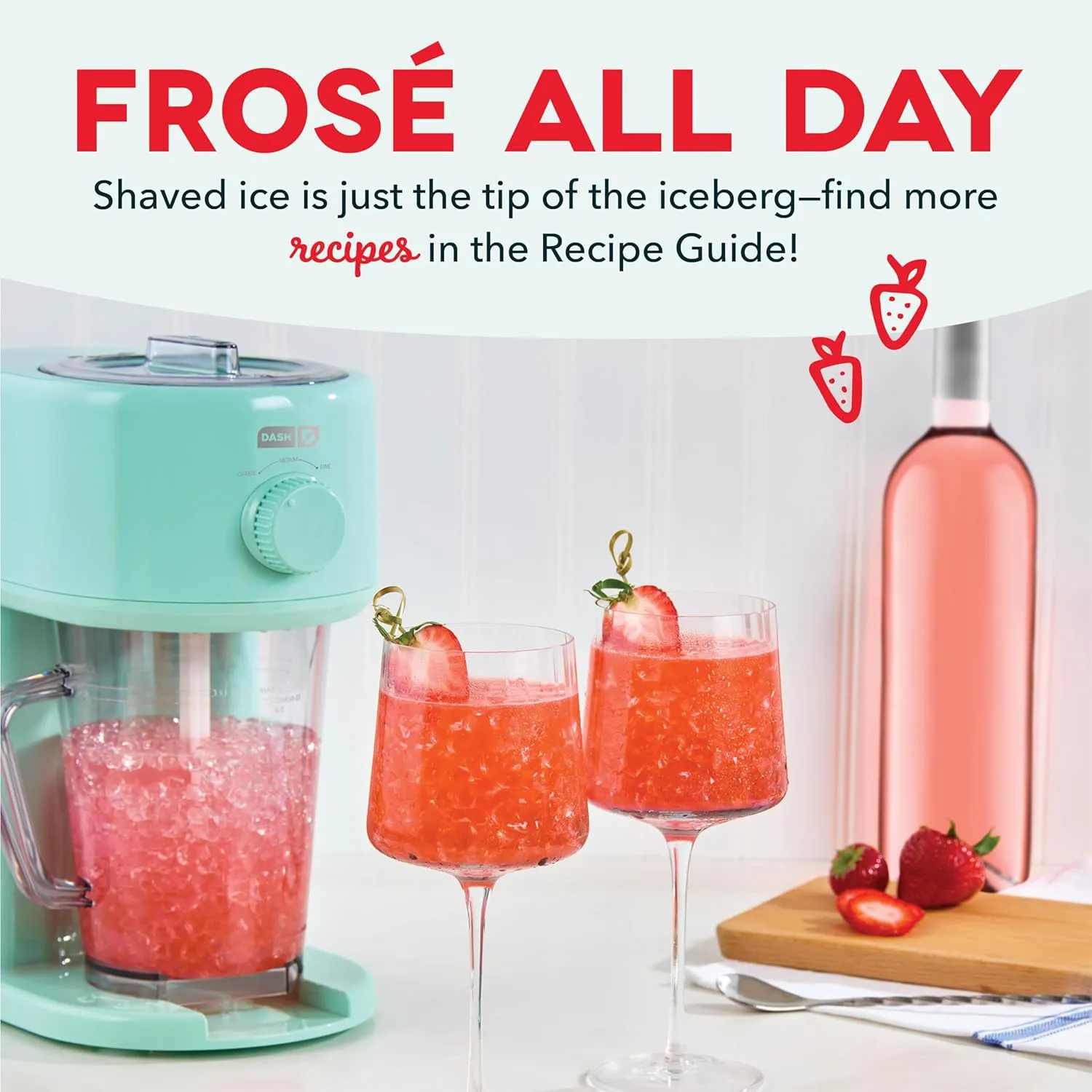 Dash Deluxe Shaved Ice & Sushy Maker with Serving Pitcher, 1L, Multi-Purpose Ice Shaver Machine for Homemade Shaved Ice, Snow Cones, Slushies, Cocktails & More - Aqua