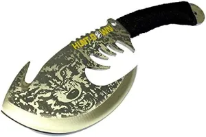 Defender Hunt-Down 11.5-inch Wolf Axe Stainless Steel Blade Collectible - Silver