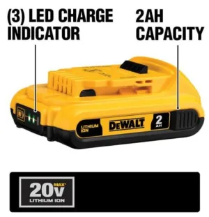 DEWALT DCB203 20-Volt MAX Compact Lithium-Ion 2.0Ah Battery Pack