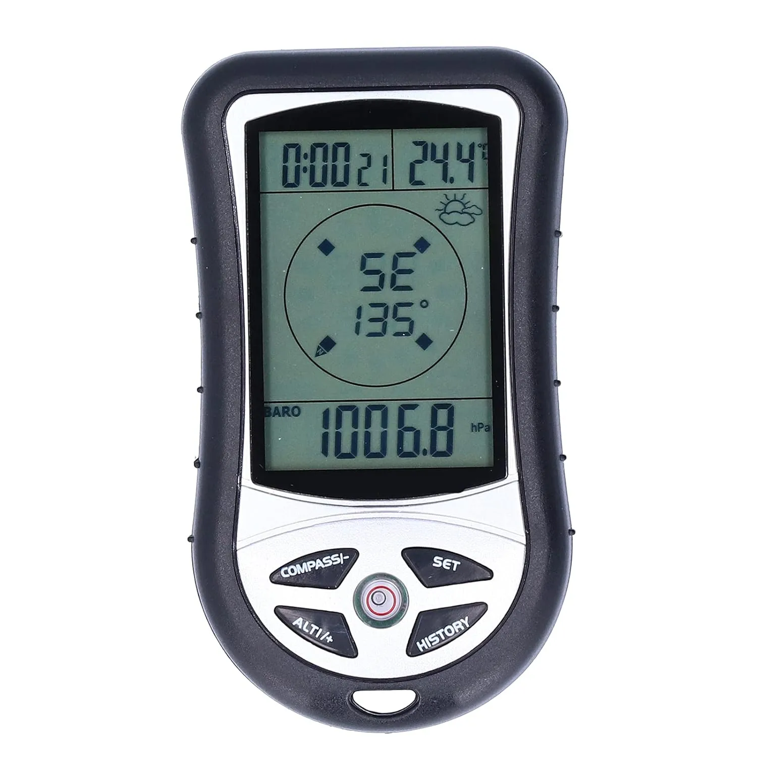 Digital Compass Altimeter, Multi Function Altimeter Barometer with 5 Seconds High Brightness Blue LED Electronic Backlight, Eight Directional Mode Display Compass Outdoor Digital Display Device
