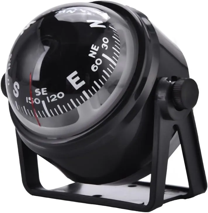 Digital Navigation Compass, Marine Boat Compasses, Electronic Adjustable Marine Ball Night Vision Compass, Sea Marine Compass with Visible Lubber Line for Car Boat Vehicle Truck Caravan