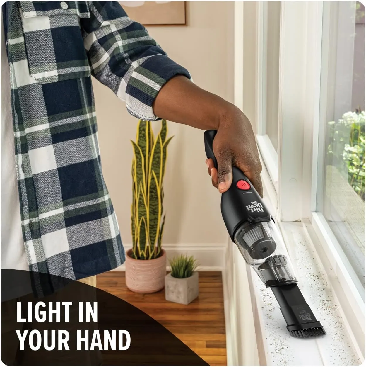 Dirt Devil Grab and Go  8V Cordless Handheld Vacuum Cleaner, Powerful Suction, Lightweight, Includes 2-in-1 Tool and Charging Stand with Tool Storage, Portable Vacuum Cleaner