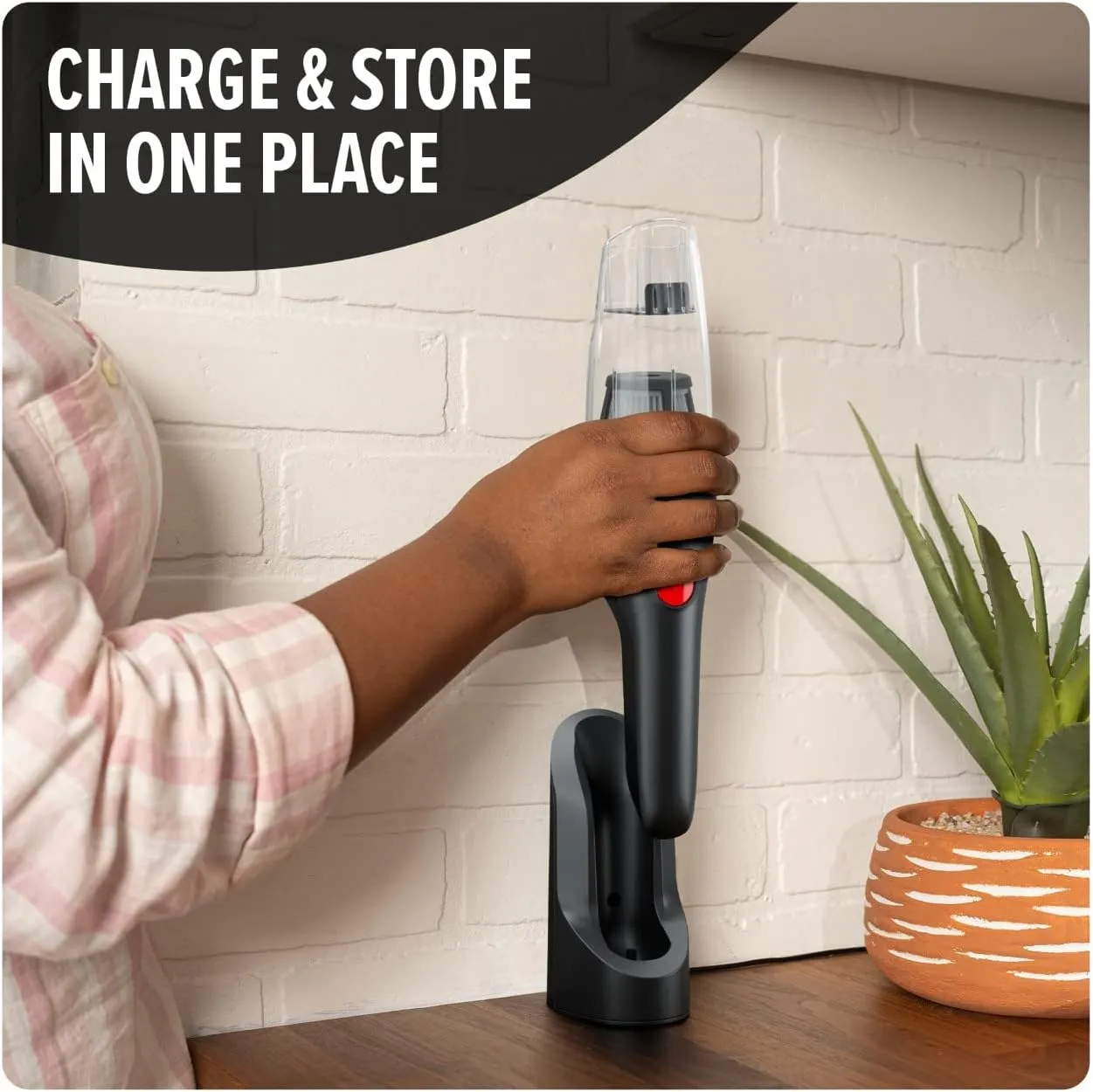 Dirt Devil Grab and Go  8V Cordless Handheld Vacuum Cleaner, Powerful Suction, Lightweight, Includes 2-in-1 Tool and Charging Stand with Tool Storage, Portable Vacuum Cleaner