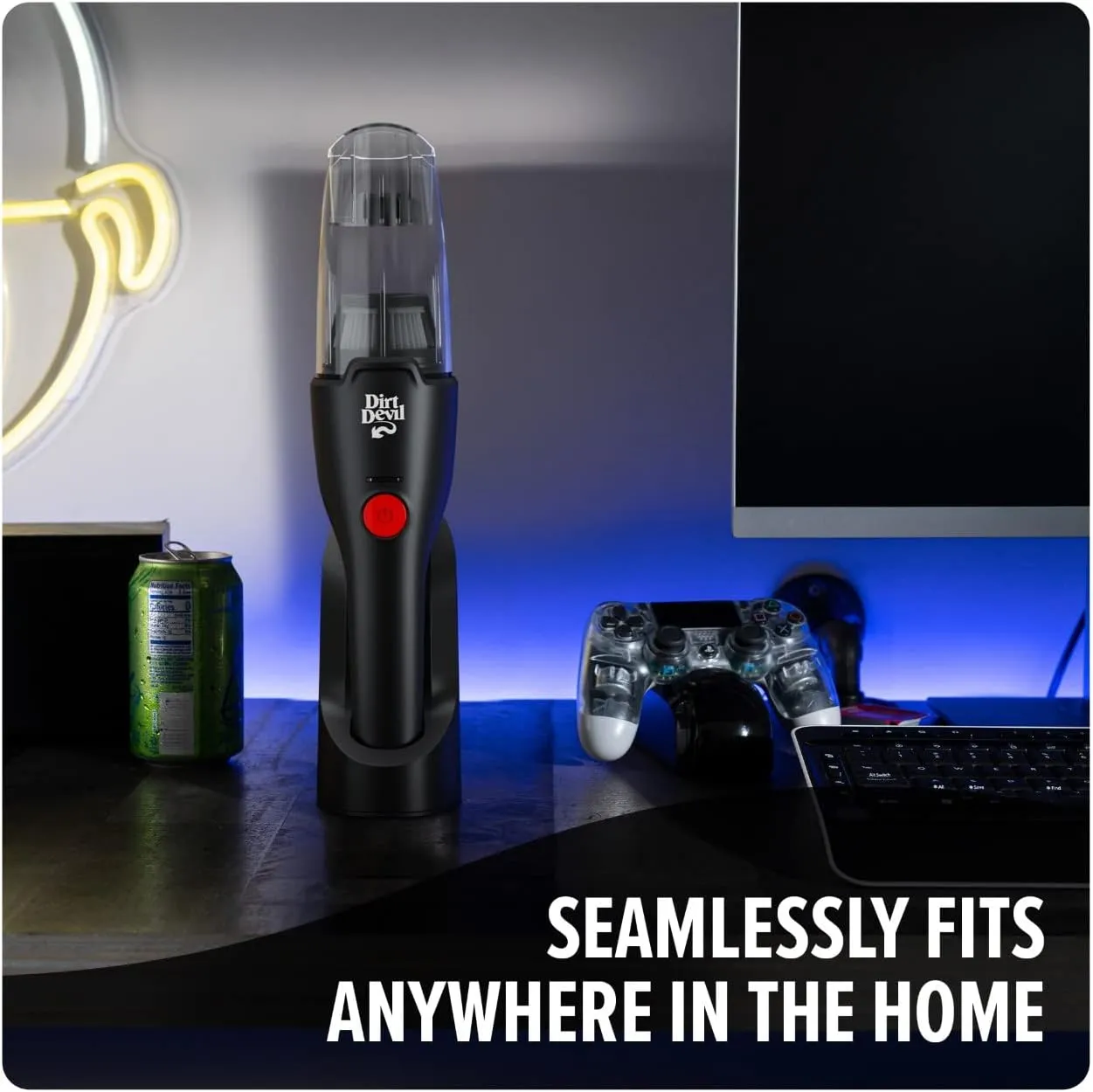 Dirt Devil Grab and Go  8V Cordless Handheld Vacuum Cleaner, Powerful Suction, Lightweight, Includes 2-in-1 Tool and Charging Stand with Tool Storage, Portable Vacuum Cleaner