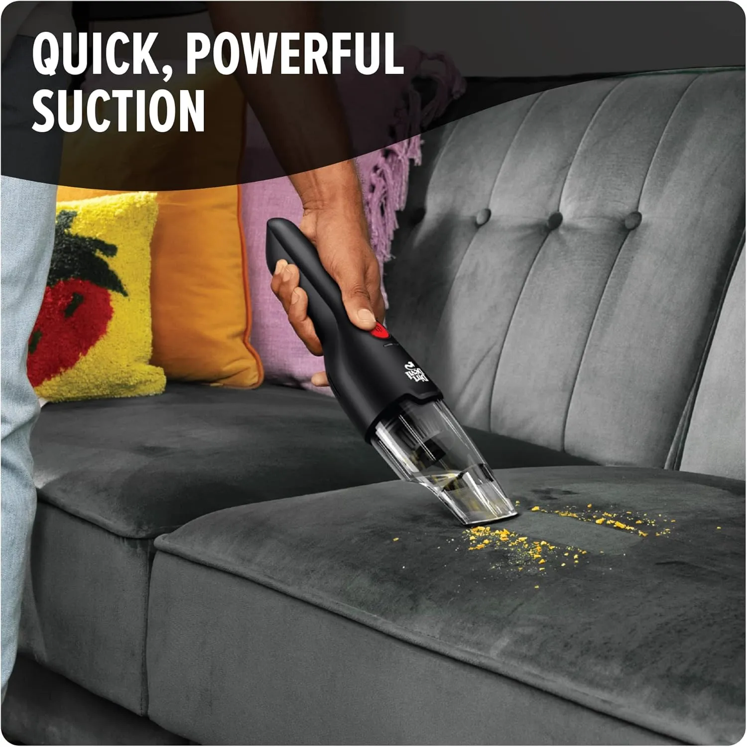 Dirt Devil Grab and Go  8V Cordless Handheld Vacuum Cleaner, Powerful Suction, Lightweight, Includes 2-in-1 Tool and Charging Stand with Tool Storage, Portable Vacuum Cleaner
