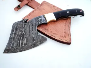 DKC-853 Black Ice Axe Damascus Steel (TM) 23 oz 11.5" Long 5" Blade